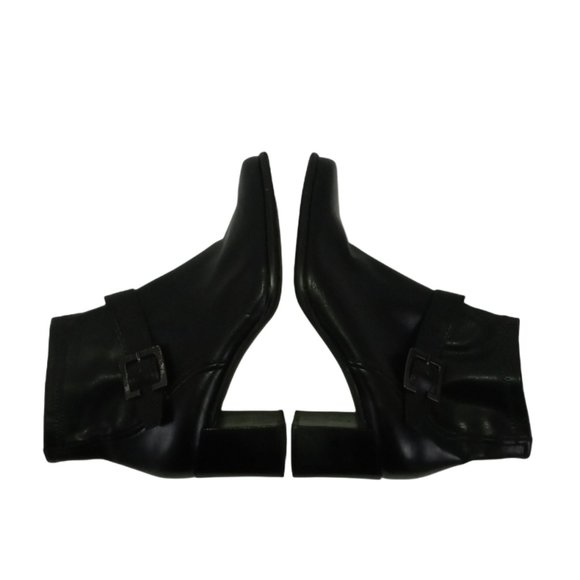 Franco Sarto Shoes - Franco Sarto Boots, Black Vegan Leather, Stretch Ankle Booties, Womens Size 10